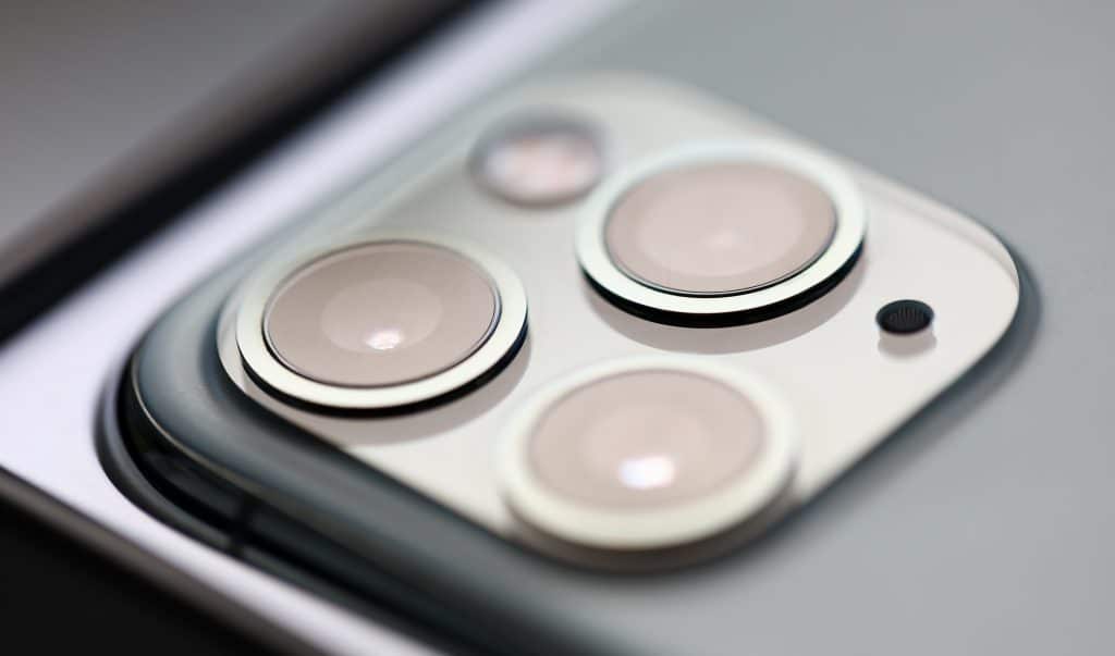 Iphone pro digital camera image closeup